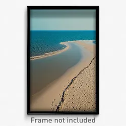 Pixel Art Poster - Unwelcoming Sandbar (8 Bit Psychedelic Video Game Print)