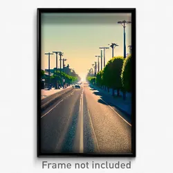 Pixel Art Poster - Clean Avenue (8 Bit Psychedelic Trippy Video Game Print)