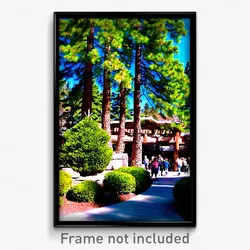 Pixel Art Poster - Evergreen Zoo (8 Bit Psychedelic Trippy Video Game Print)
