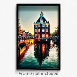 Pixel Art Poster - Lavish Amsterdam (8 Bit Psychedelic Trippy Video Game Print)