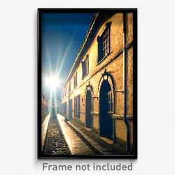 Pixel Art Poster - Neat Almshouse (8 Bit Psychedelic Trippy Video Game Print)