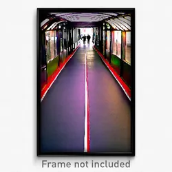 Pixel Art Poster - Hard To Find Walkway (8 Bit Psychedelic Video Game Print)