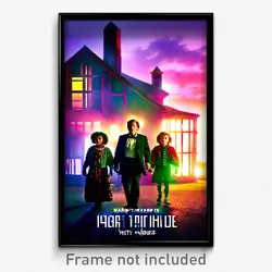 Pixel Art Poster - Hard To Find Madhouse (8 Bit Psychedelic Video Game Print)