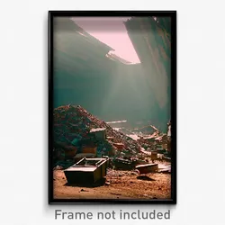 Pixel Art Poster - Old Dump (8 Bit Psychedelic Trippy Weird Video Game Print)