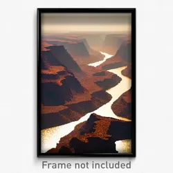 Pixel Art Poster - Brown Delta (8 Bit Psychedelic Trippy Weird Video Game Print)