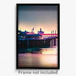 Pixel Art Poster - Complex Wharf (8 Bit Psychedelic Trippy Video Game Print)