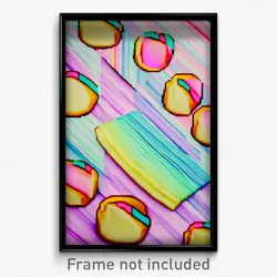 Pixel Art Poster - Wavy Pastel De Nata (8 Bit Psychedelic Video Game Print)