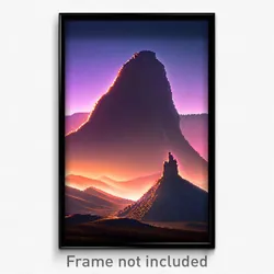 Pixel Art Poster - Familiar Butte (8 Bit Psychedelic Trippy Video Game Print)