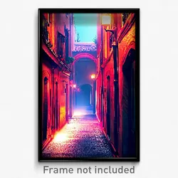 Pixel Art Poster - Stunning Alley (8 Bit Psychedelic Trippy Video Game Print)
