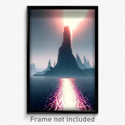 Pixel Art Poster - Bleak Rift (8 Bit Psychedelic Trippy Weird Video Game Print)