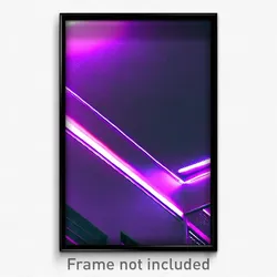 Pixel Art Poster - Violet Parapet (8 Bit Psychedelic Trippy Video Game Print)