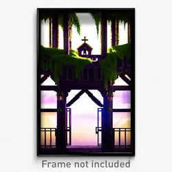 Pixel Art Poster - Beautiful Folly (8 Bit Psychedelic Trippy Video Game Print)