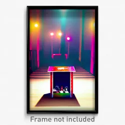 Pixel Art Poster - Attractive Shoebox (8 Bit Psychedelic Video Game Print)