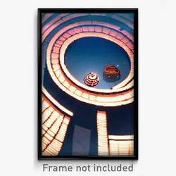 Pixel Art Poster - Round Meander (8 Bit Psychedelic Trippy Video Game Print)