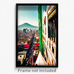 Pixel Art Poster - Whopping Mexico City (8 Bit Psychedelic Video Game Print)