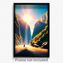 Pixel Art Poster - International Gorge (8 Bit Psychedelic Video Game Print)