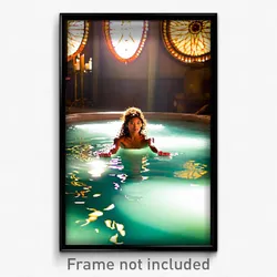 Pixel Art Poster - Jaw Dropping Baths (8 Bit Psychedelic Video Game Print)