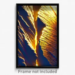 Pixel Art Poster - Golden Crack (8 Bit Psychedelic Trippy Video Game Print)