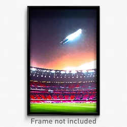 Pixel Art Poster - Incredible Stadium (8 Bit Psychedelic Video Game Print)