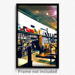 Pixel Art Poster - Notable Vinyl Store (8 Bit Psychedelic Video Game Print)