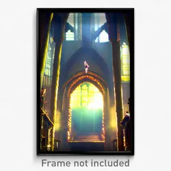 Pixel Art Poster - Deadly Chantry (8 Bit Psychedelic Trippy Video Game Print)