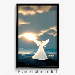 Pixel Art Poster - Angelic Tundra (8 Bit Psychedelic Trippy Video Game Print)