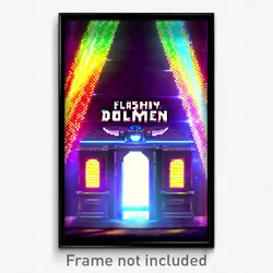 Pixel Art Poster - Flashy Dolmen (8 Bit Psychedelic Trippy Video Game Print)