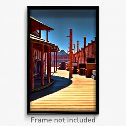 Pixel Art Poster - Fancy Lumber Yard (8 Bit Psychedelic Trippy Video Game Print)