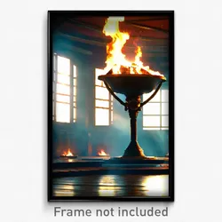 Pixel Art Poster - Important Hearth (8 Bit Psychedelic Trippy Video Game Print)