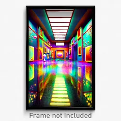 Pixel Art Poster - Bubbly Gallery (8 Bit Psychedelic Trippy Video Game Print)