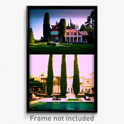 Pixel Art Poster - Stylish Estate (8 Bit Psychedelic Trippy Video Game Print)