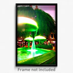 Pixel Art Poster - Green Fountain (8 Bit Psychedelic Trippy Video Game Print)