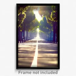 Pixel Art Poster - White Avenue (8 Bit Psychedelic Trippy Video Game Print)