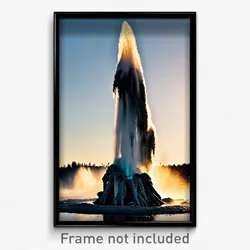 Pixel Art Poster - Elegant Geyser (8 Bit Psychedelic Trippy Video Game Print)