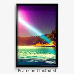 Pixel Art Poster - Noteworthy Reservoir (8 Bit Psychedelic Video Game Print)