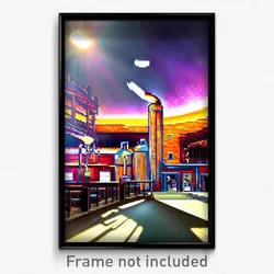 Pixel Art Poster - Warped Brewery (8 Bit Psychedelic Trippy Video Game Print)