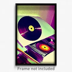 Pixel Art Poster - Well Made Vinyl Record (8 Bit Psychedelic Video Game Print)