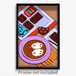 Pixel Art Poster - Anime Like Brown Sugar Milk Tea (8 Bit Video Game Print)
