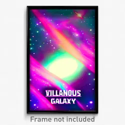 Pixel Art Poster - Villainous Galaxy (8 Bit Psychedelic Trippy Video Game Print)