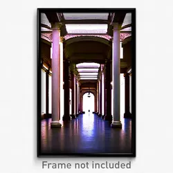 Pixel Art Poster - Admirable Colonnade (8 Bit Psychedelic Video Game Print)