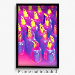 Pixel Art Poster - Glossy Pallisade (8 Bit Psychedelic Trippy Video Game Print)