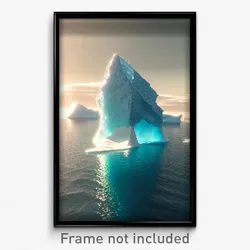 Pixel Art Poster - Infinite Iceberg (8 Bit Psychedelic Trippy Video Game Print)