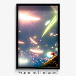 Pixel Art Poster - Energetic Esplande (8 Bit Psychedelic Video Game Print)