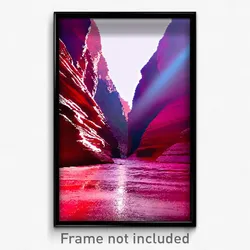 Pixel Art Poster - Red Canyon (8 Bit Psychedelic Trippy Weird Video Game Print)