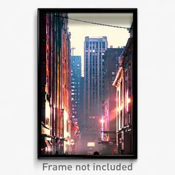 Pixel Art Poster - Urban Roost (8 Bit Psychedelic Trippy Weird Video Game Print)
