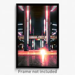 Pixel Art Poster - Underground Metropolis (8 Bit Psychedelic Video Game Print)