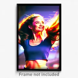 Pixel Art Poster - Blissful Crop (8 Bit Psychedelic Trippy Video Game Print)