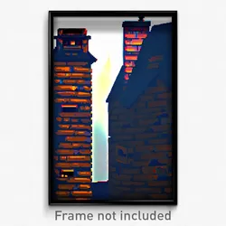 Pixel Art Poster - Whopping Chimney (8 Bit Psychedelic Trippy Video Game Print)