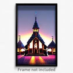 Pixel Art Poster - Stylish Folly (8 Bit Psychedelic Trippy Video Game Print)