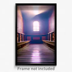 Pixel Art Poster - Rectangular Convent (8 Bit Psychedelic Video Game Print)